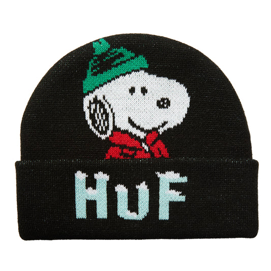 HUF Snoopy Puffer Cuff Beanie Black