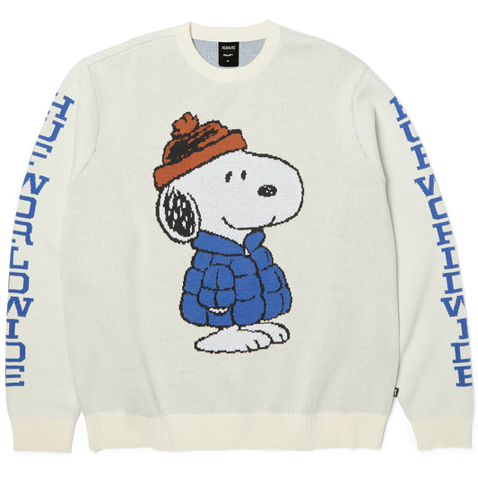 HUF Snoopy Puffer Sweater Bleach