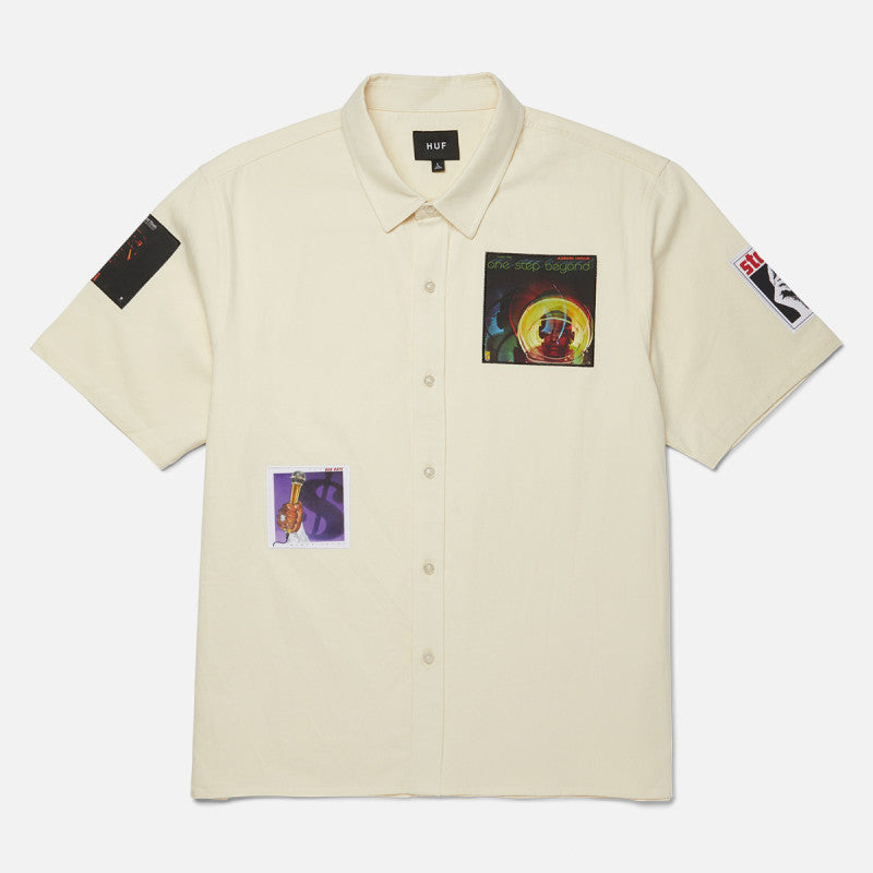 HUF Stax Patches Button Up Shirt Natural