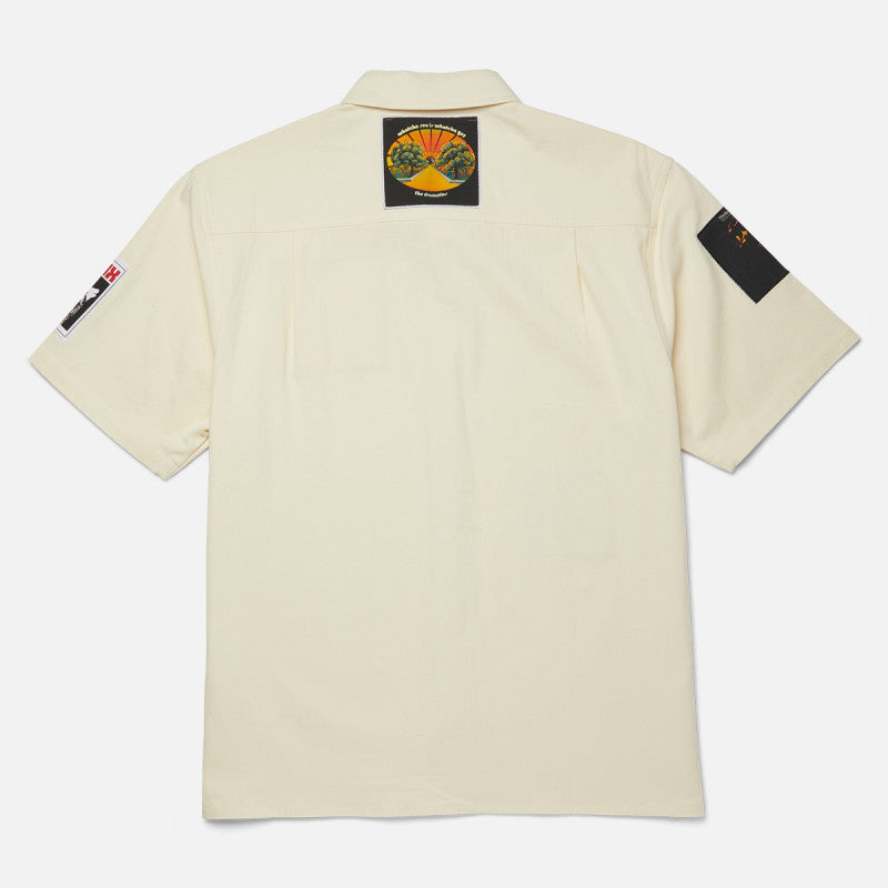 HUF Stax Patches Button Up Shirt Natural