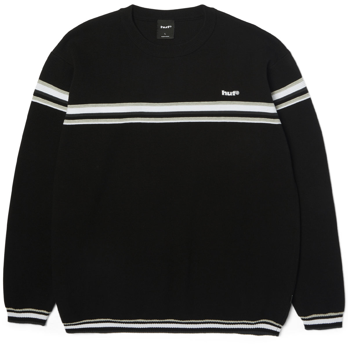 HUF Stratford Stripe Sweater Black
