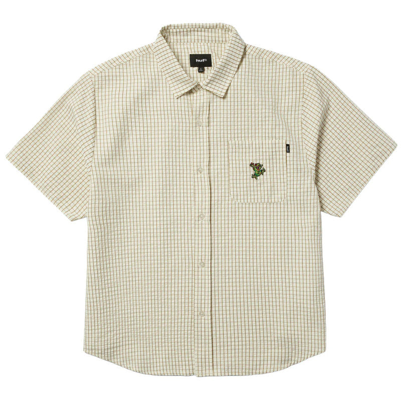 HUF Stuck On You Plaid Shirt Natural