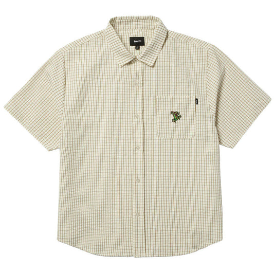 HUF Stuck On You Plaid Shirt Natural