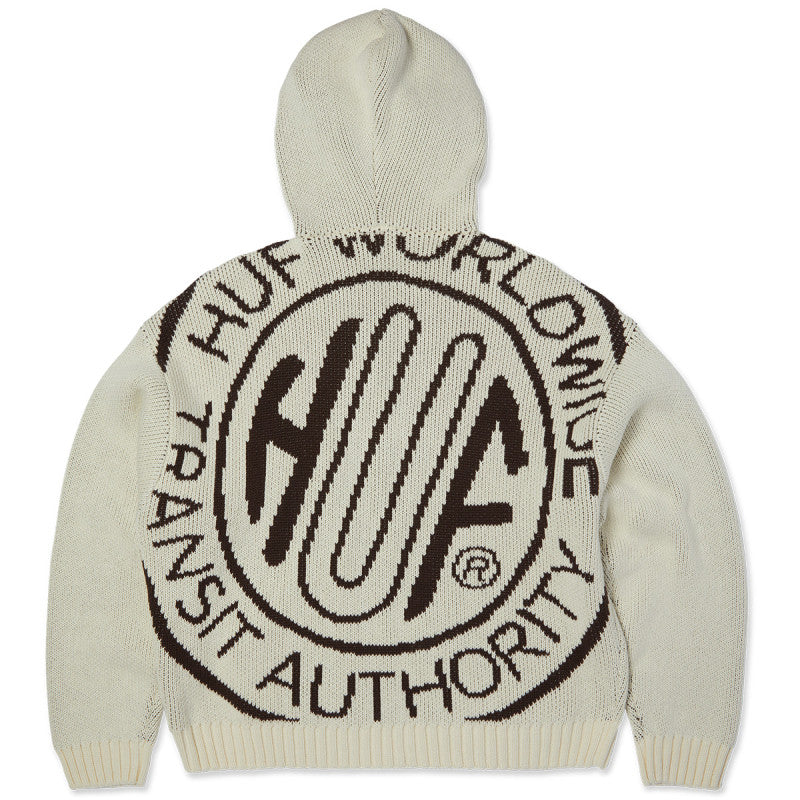 HUF Token Zip Hooded Sweater Bleach