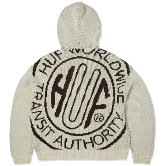 HUF Token Zip Hooded Sweater Bleach