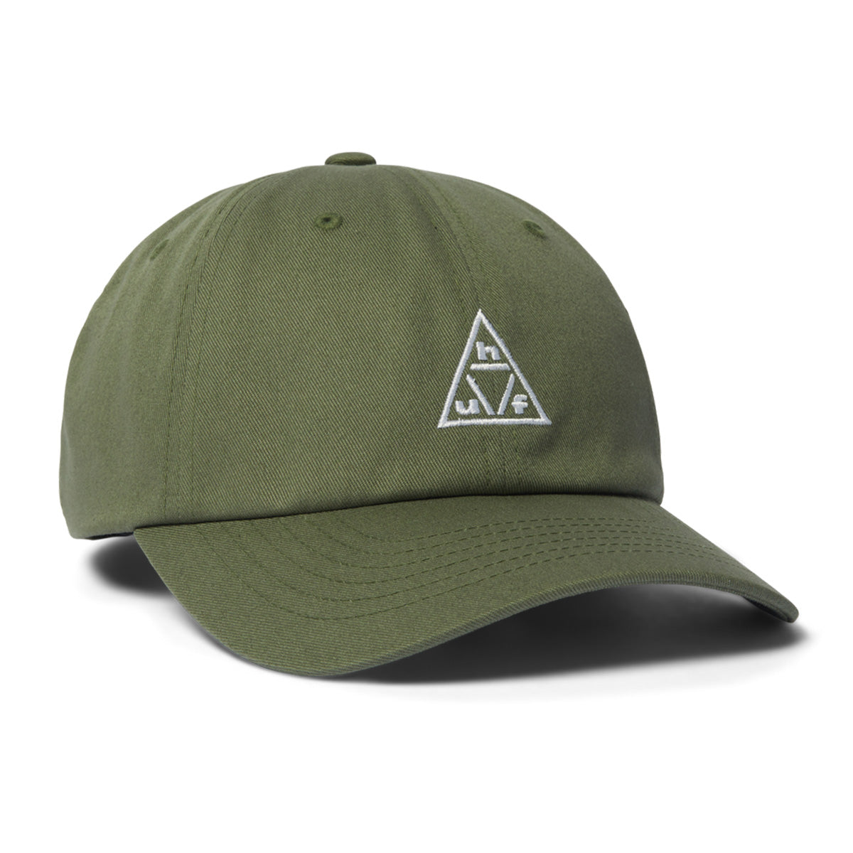 HUF Triple Triangle 6 Panel Hat Olive/White