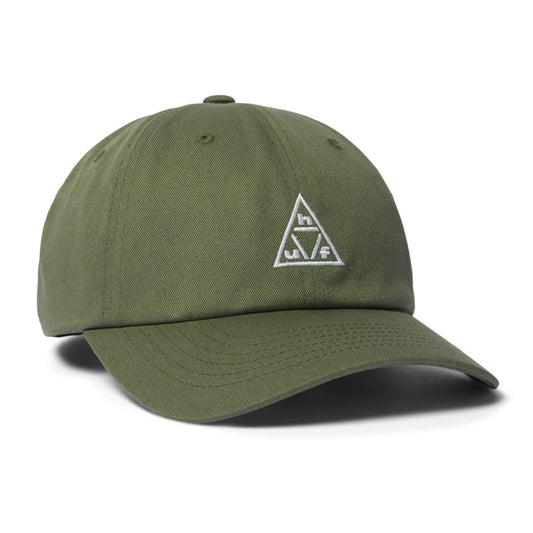 HUF Triple Triangle 6 Panel Hat Olive/White