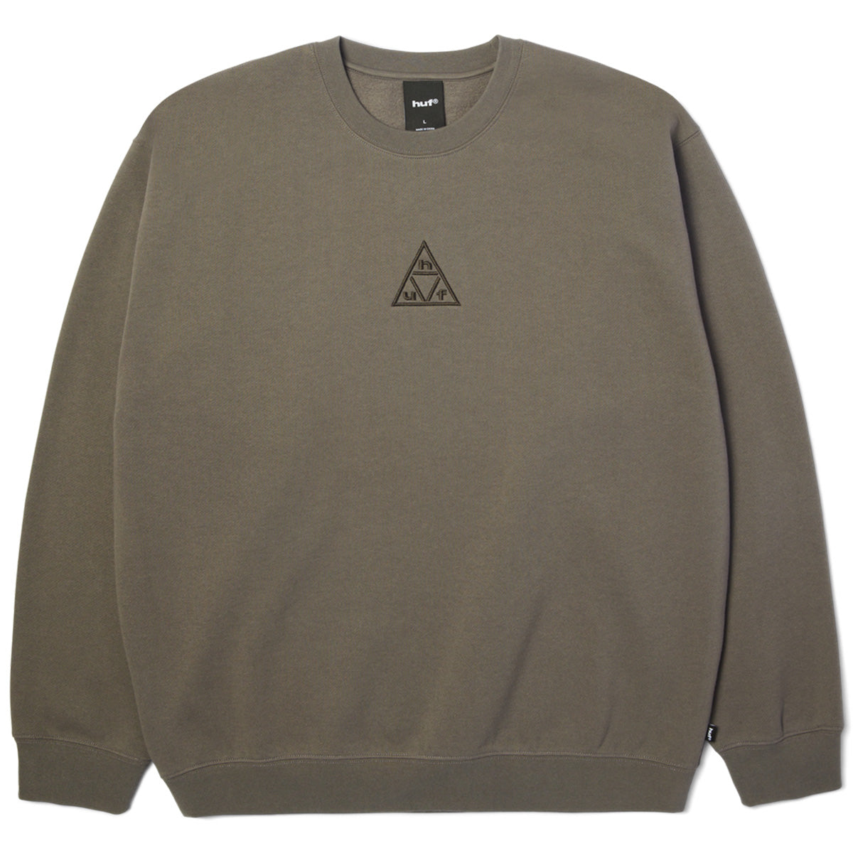 HUF Triple Triangle Embroidered Sweater Dark Earth/Brown