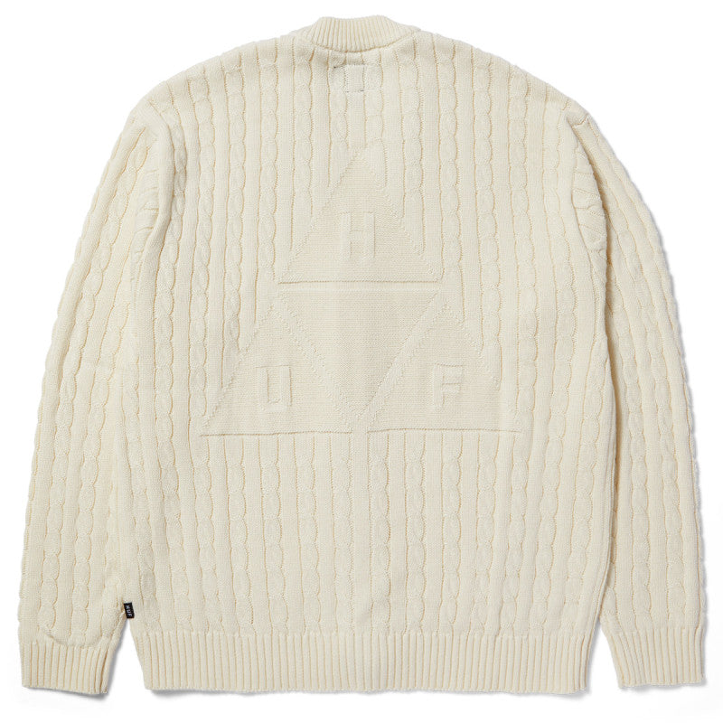 HUF TT Jacquard Cardigan Natural