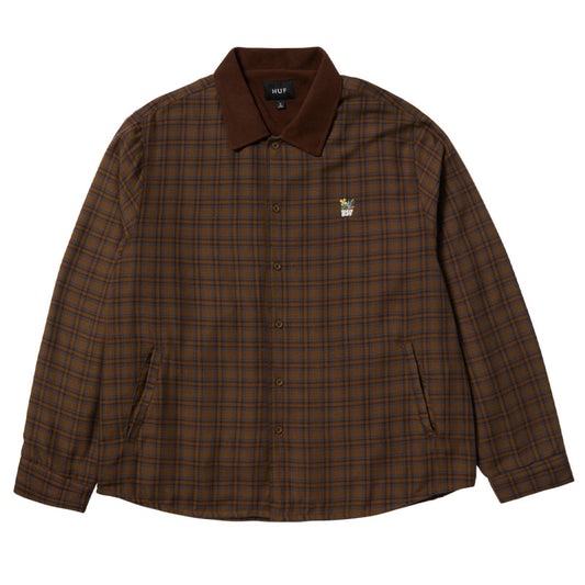 HUF Weston Fleece Lined Shacket Espresso