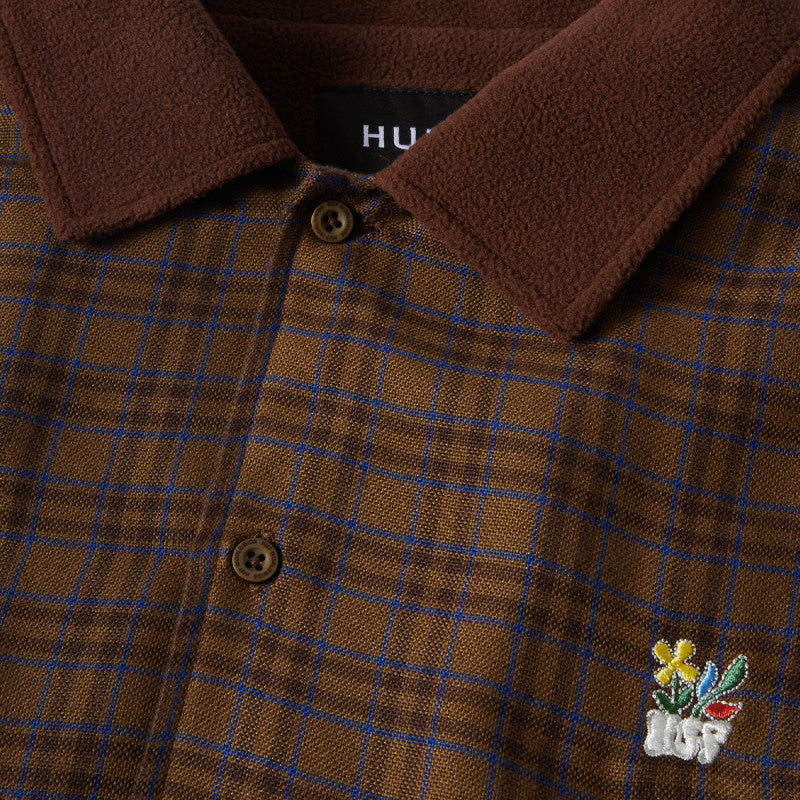 HUF Weston Fleece Lined Shacket Espresso