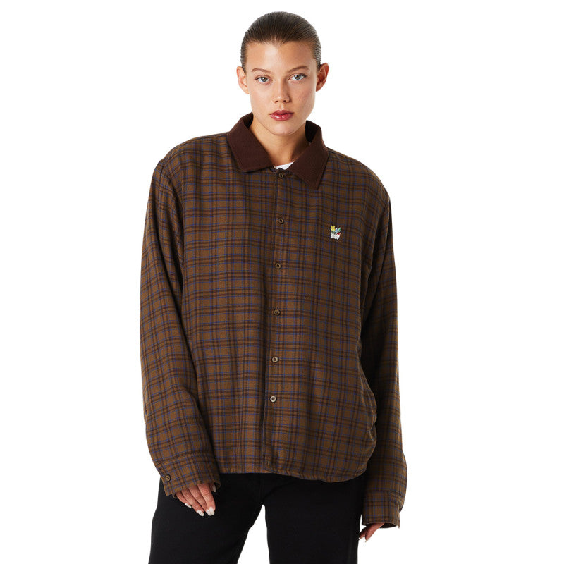 HUF Weston Fleece Lined Shacket Espresso