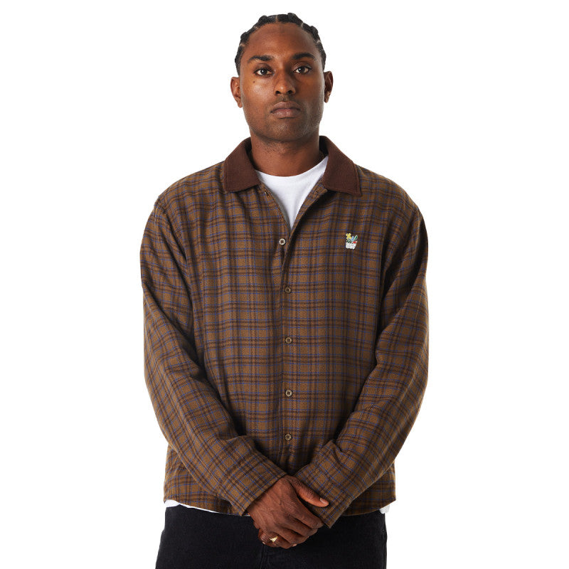 HUF Weston Fleece Lined Shacket Espresso