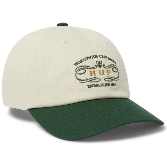 HUF Worldwide Clothiers 6 Panel Cv Cap Forest Green
