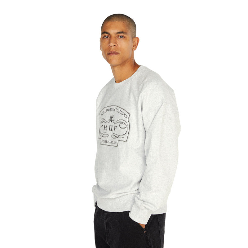 HUF Worldwide Clothiers Sweater Heather Grey