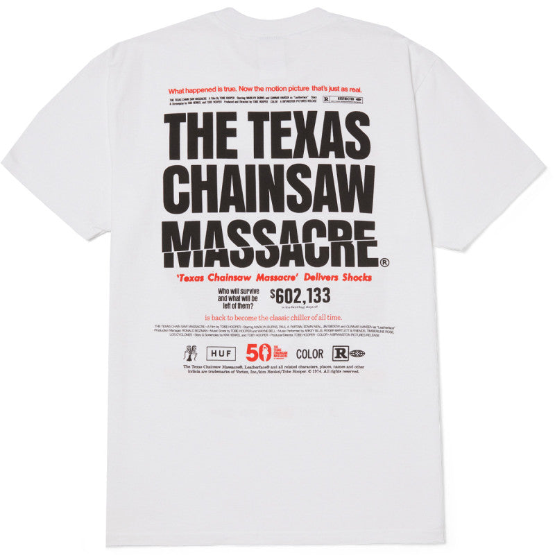 HUF x Chainsaw Box Office T-Shirt White