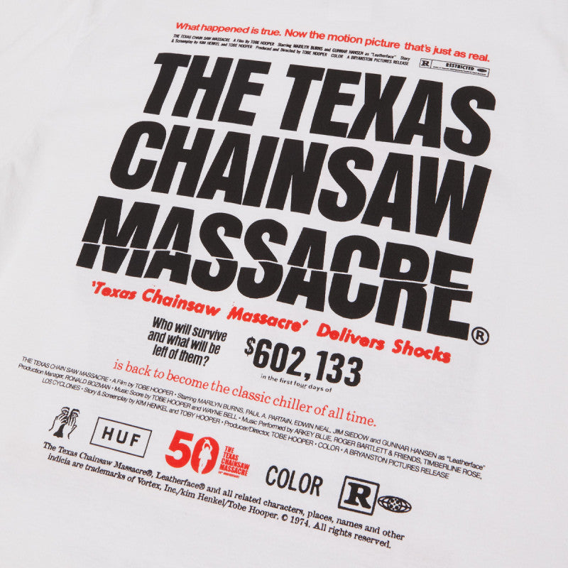 HUF x Chainsaw Box Office T-Shirt White