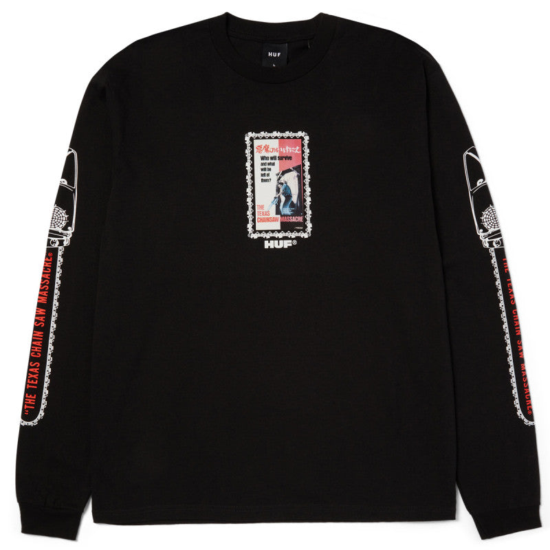 HUF x Chainsaw Dual Chain Longsleeve T-Shirt Black