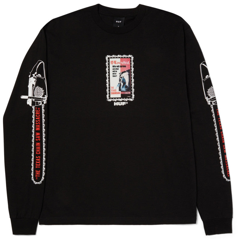 HUF x Chainsaw Dual Chain Longsleeve T-Shirt Black