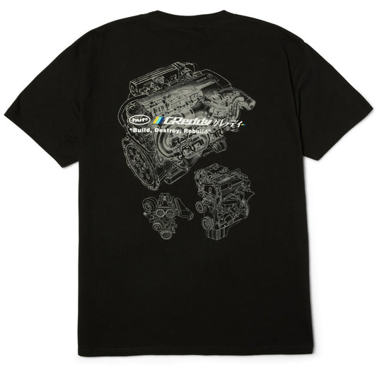 HUF x Greddy Motors T-Shirt Black