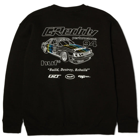 HUF x Greddy Retro Mod Sweater Black