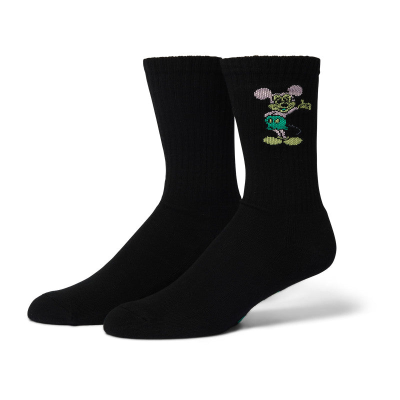 HUF x Mickey Greetings Crew Sock Black