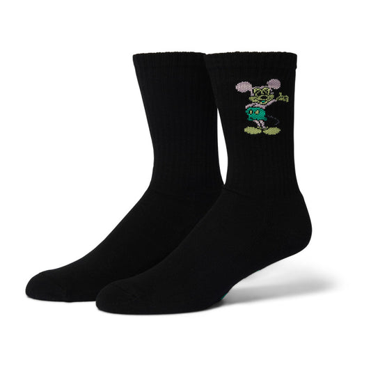 HUF x Mickey Greetings Crew Sock Black