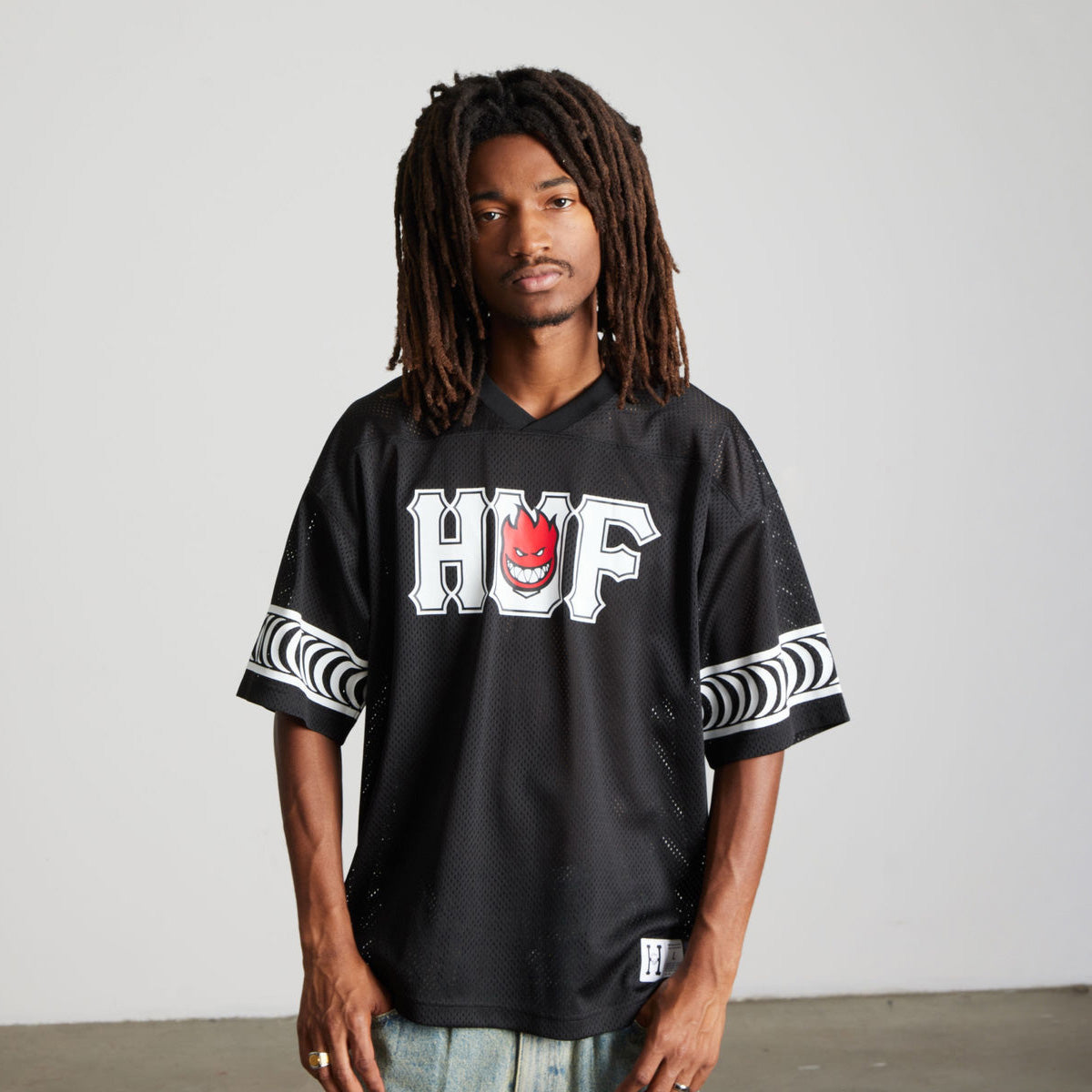 HUF x Spitfire End Zone Jersey Black