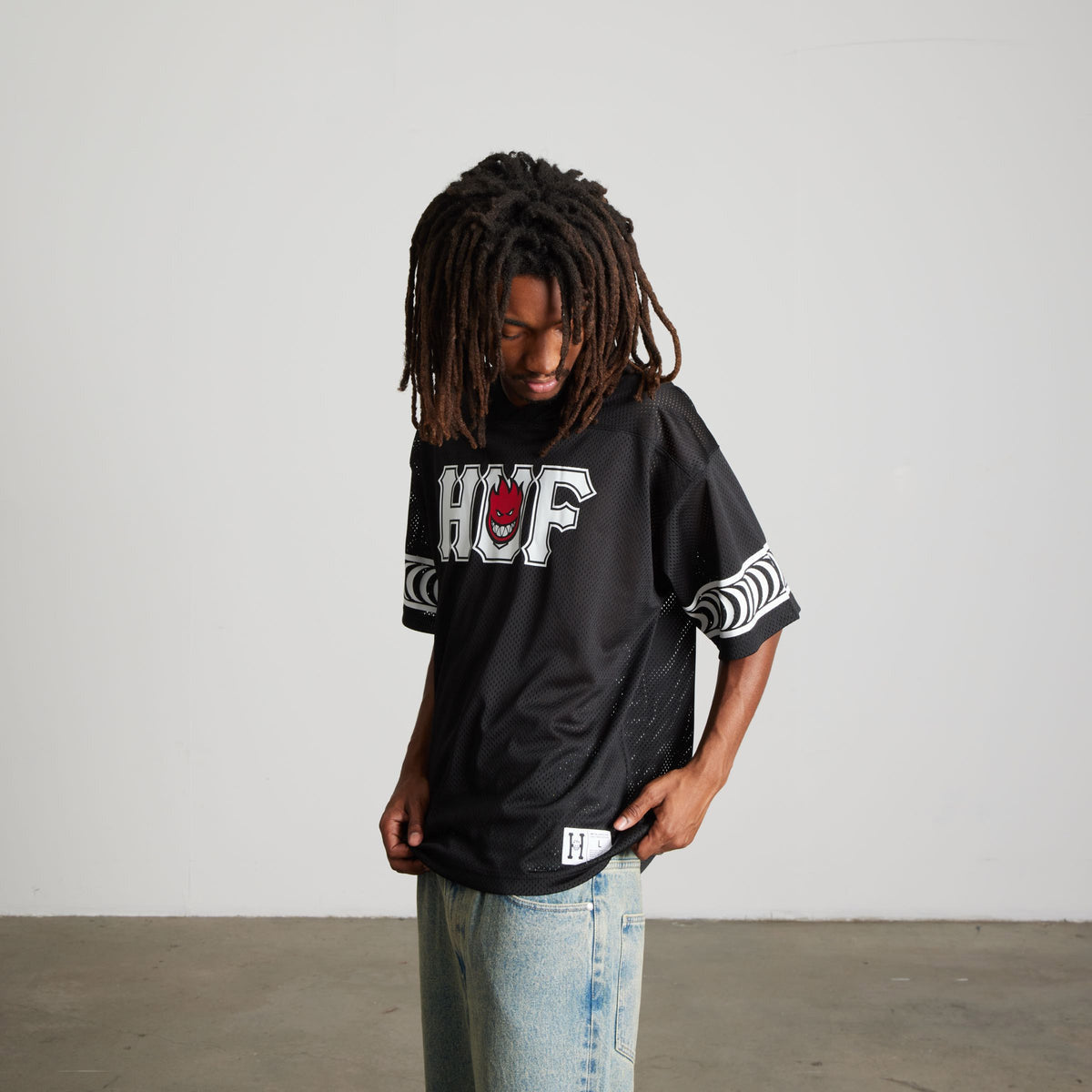 HUF x Spitfire End Zone Jersey Black