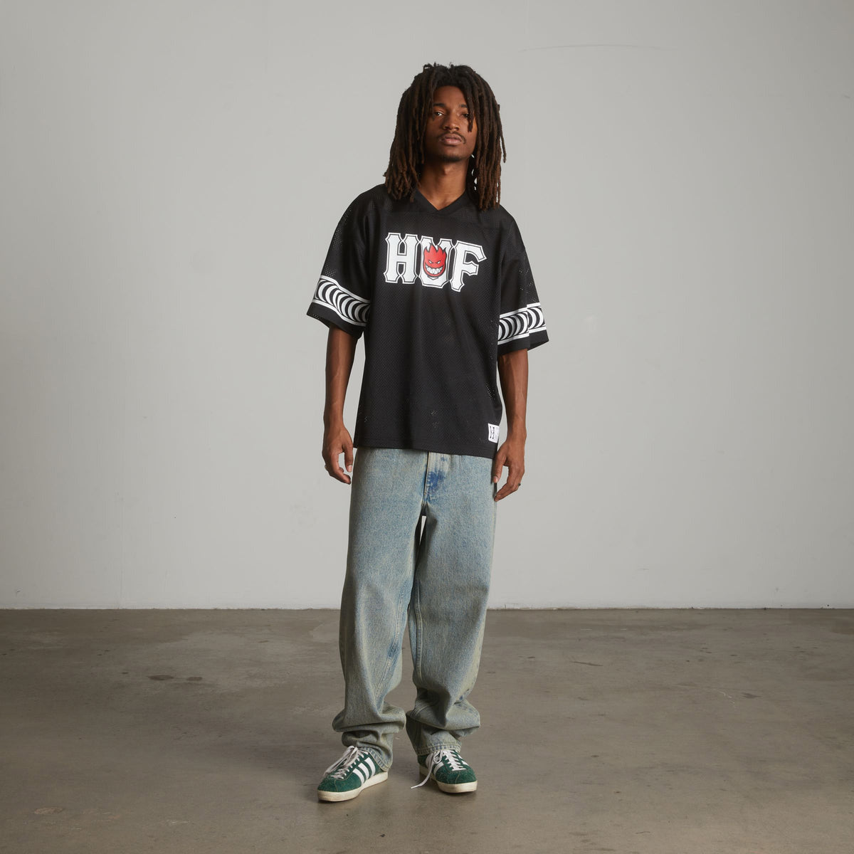 HUF x Spitfire End Zone Jersey Black