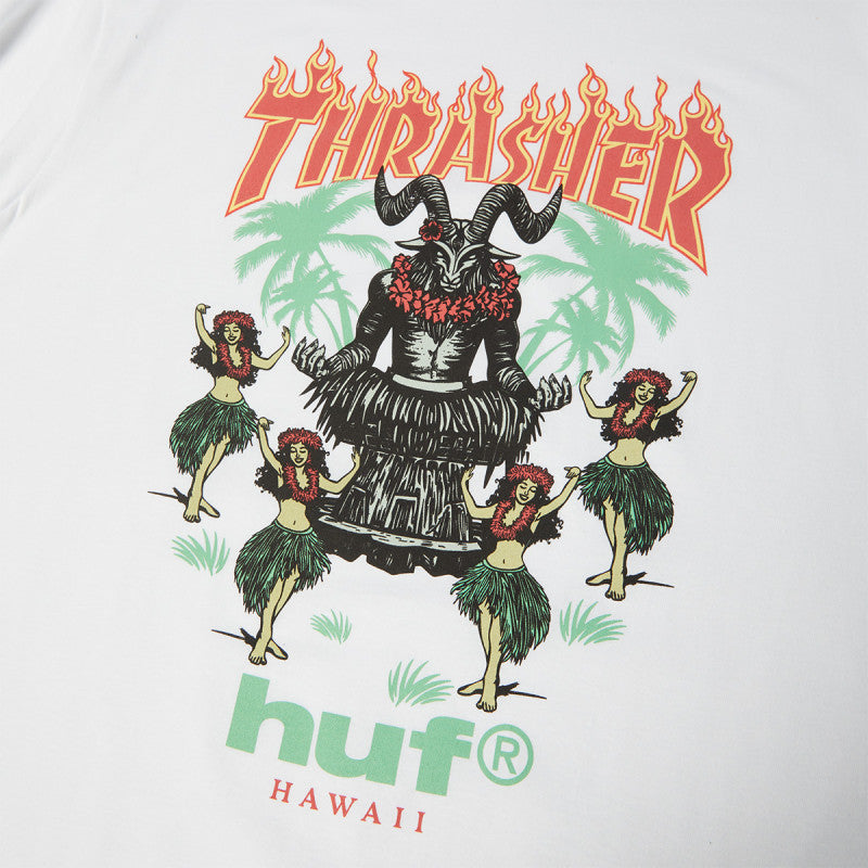 HUF x Thrasher Goat Luau T-Shirt White