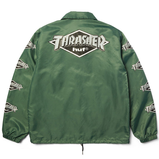 HUF x Thrasher Logo Jacket Forest Green