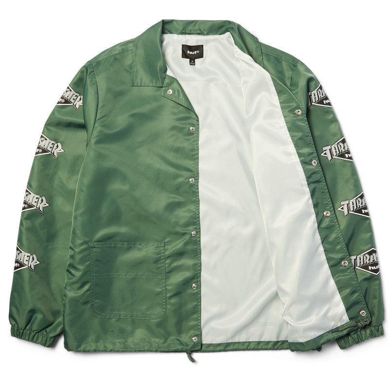 HUF x Thrasher Logo Jacket Forest Green