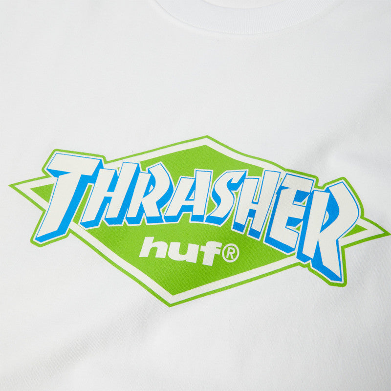 HUF x Thrasher Logo T-Shirt White