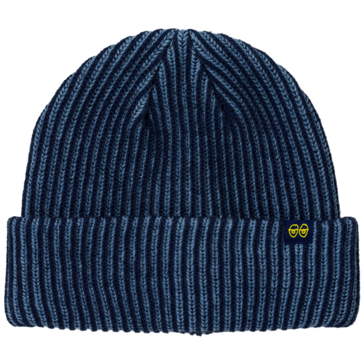 Krooked Eyes Clip Cuff Beanie Navy/Blue/Yellow