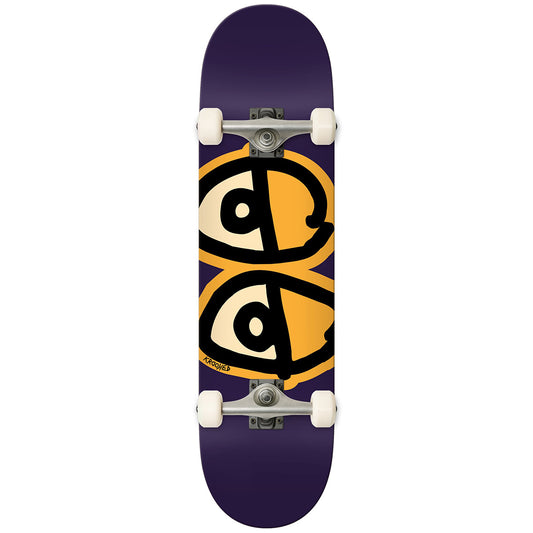 Krooked Glow Eyes Complete Skateboard Purple 8.25