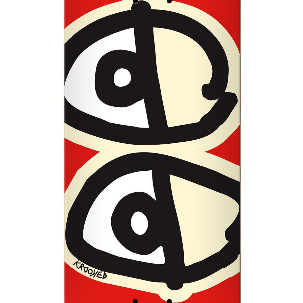 Krooked Team Eyes Skateboard Deck Red 8.38