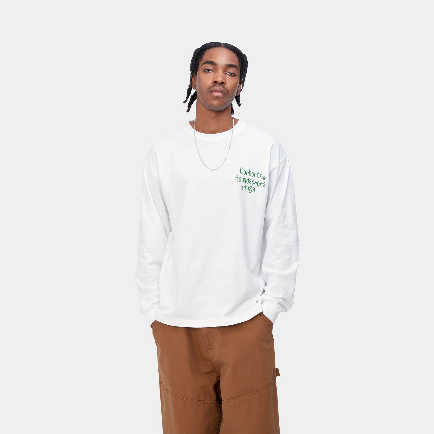 Carhartt WIP Soundface Longsleeve T-Shirt White