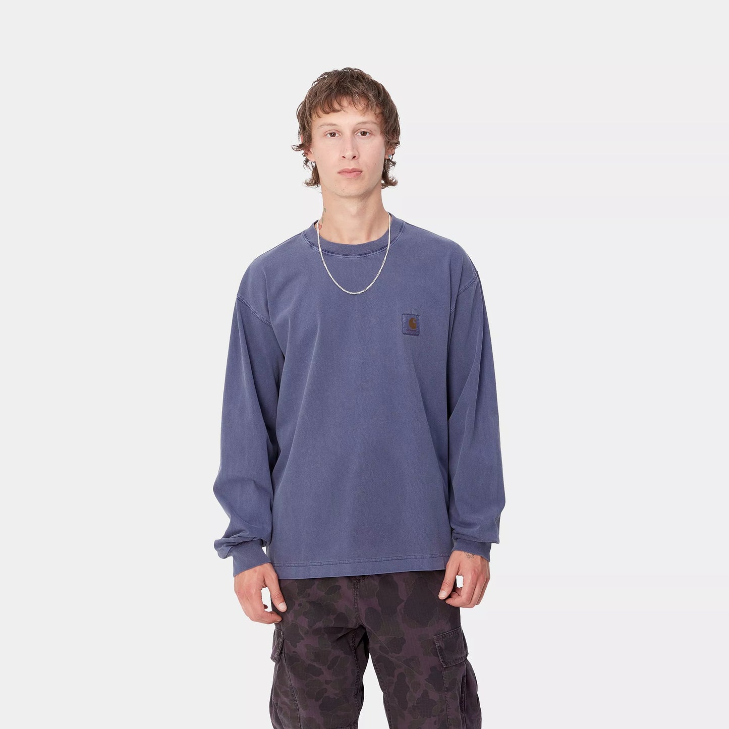 Carhartt WIP Longsleeve Vista T-Shirt Aura Garment Dyed