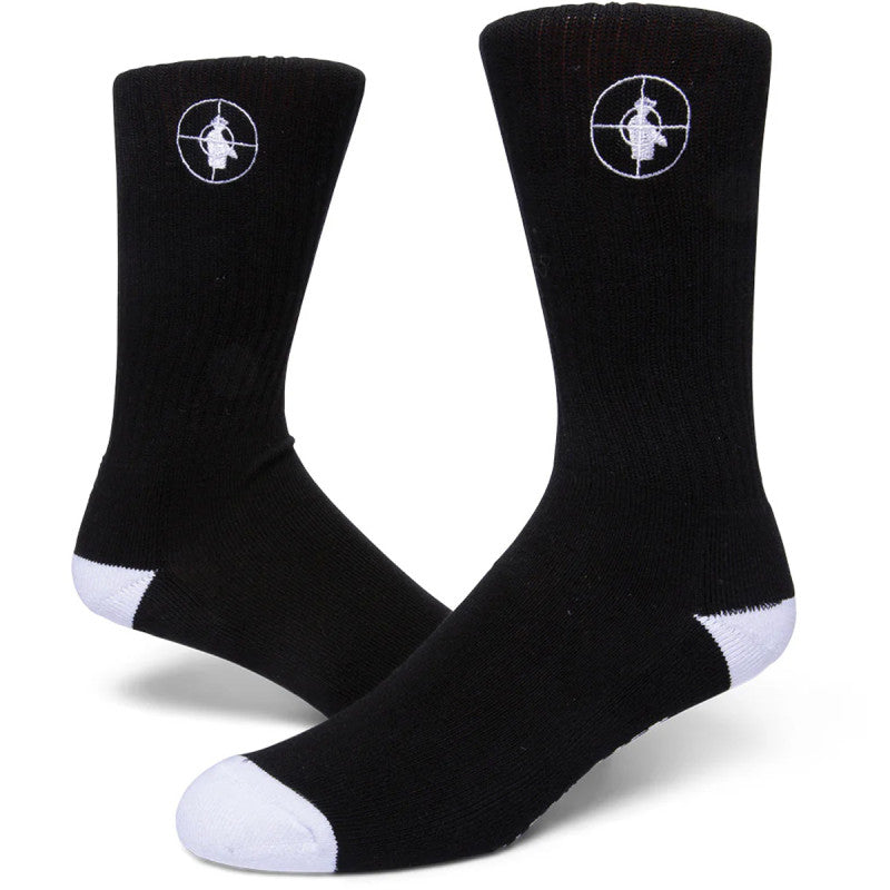 Lakai Public Enemy Sniper Logo Sock Black/White