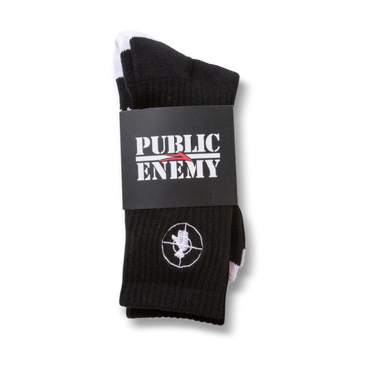 Lakai Public Enemy Sniper Logo Sock Black/White