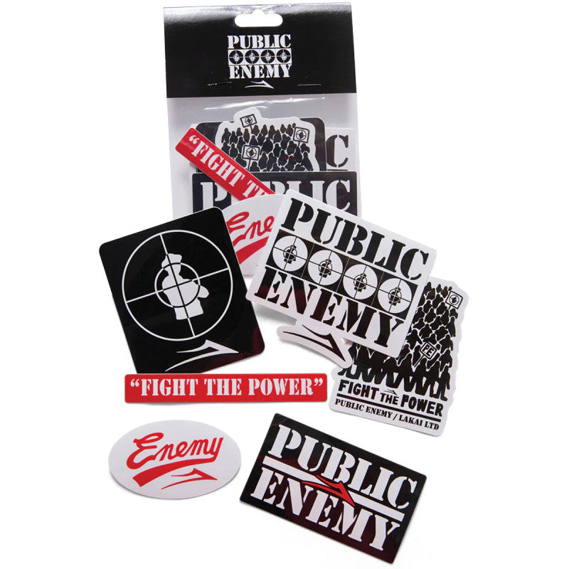 Lakai Public Enemy Sticker Pack Multi