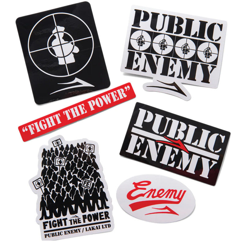 Lakai Public Enemy Sticker Pack Multi