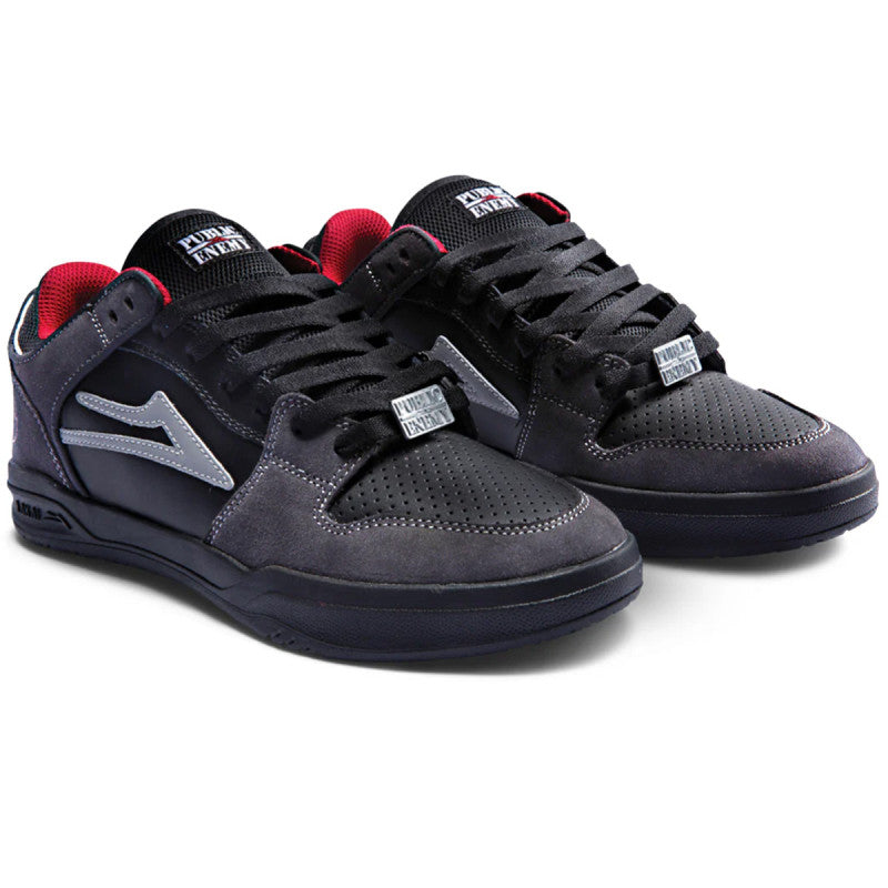 Lakai Public Enemy Telford Low Black/Charcoal Suede