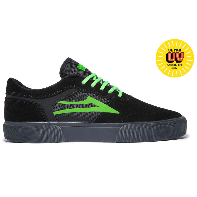 Lakai Staple Black/Uv Green Suede