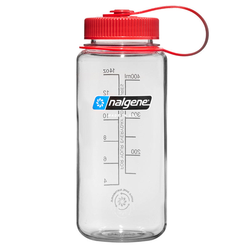 Nalgene Wide Mouth 500ml Clear/Red Cap Sustain