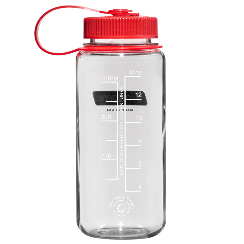 Nalgene Wide Mouth 500ml Clear/Red Cap Sustain