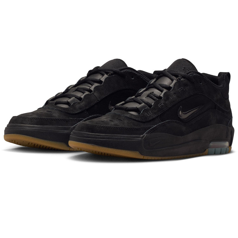 Nike SB Air Max Ishod Black/Black-Black-Black-Gum Lt Brown-Safety Orange