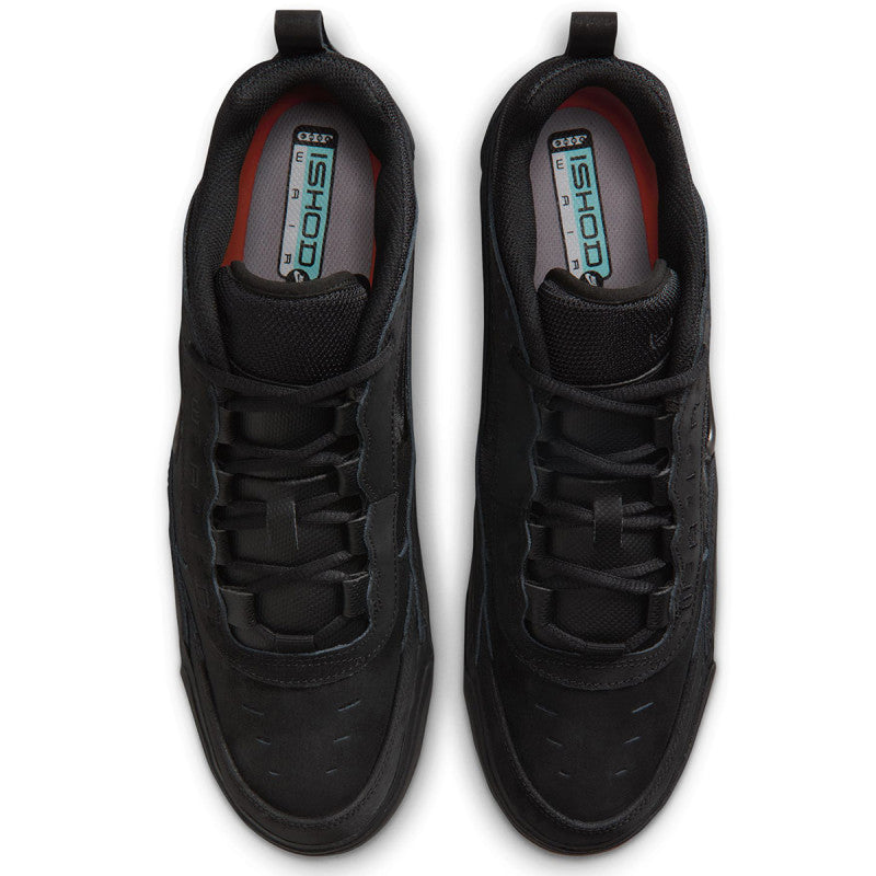 Nike SB Air Max Ishod Black/Black-Black-Black-Gum Lt Brown-Safety Orange