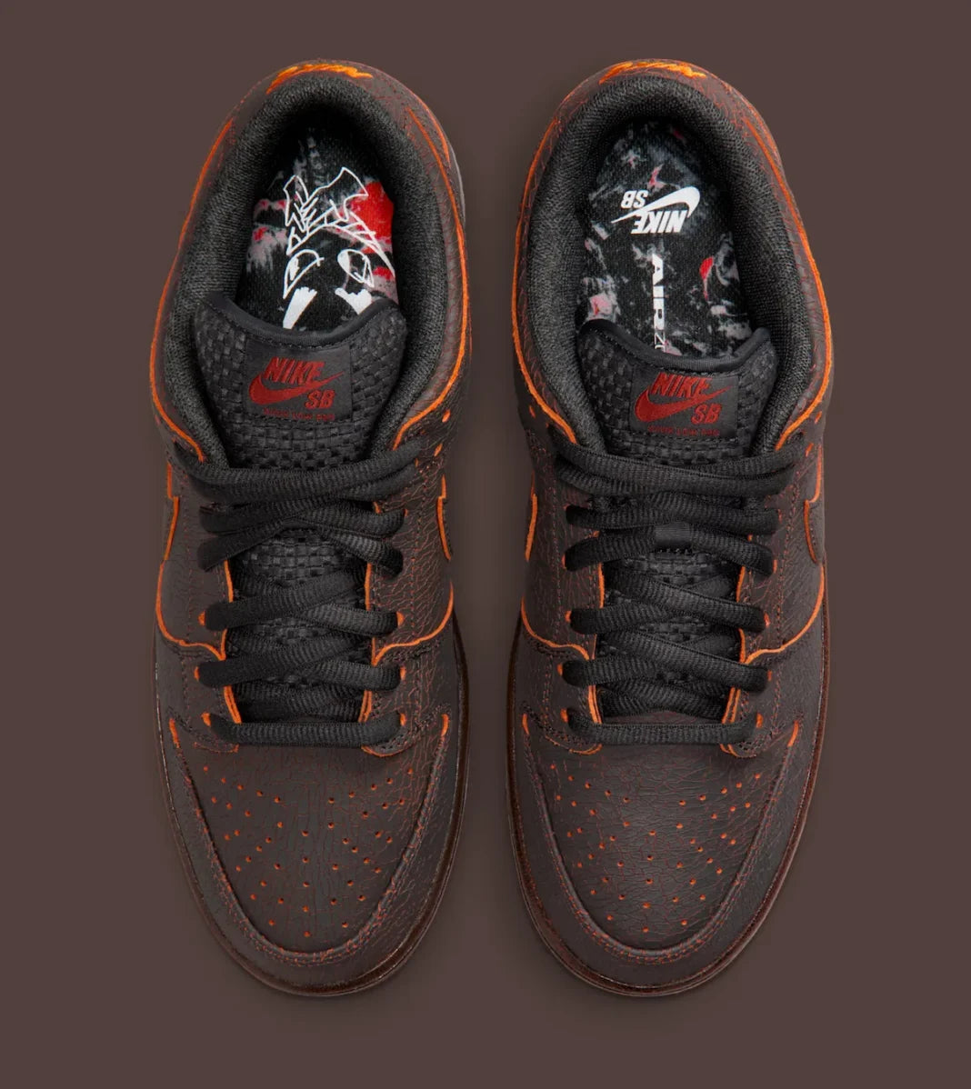 Nike SB Dunk Low Pro PRM Dk Smoke Grey/Campfire Orange-Black-Cinnamon-Picante Red